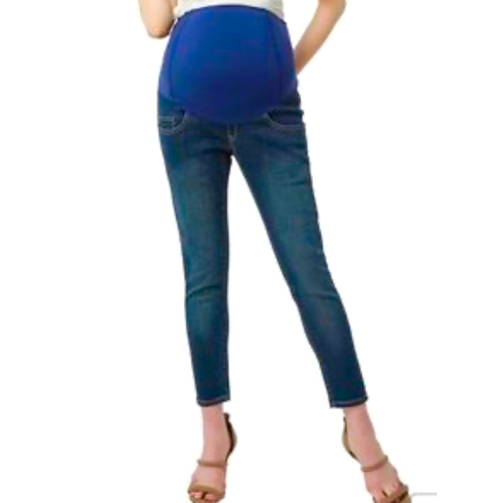 Kimi+Kai Maternity Over Belly Cropped Ankle Skinny Jeans 26” Stretch Women 31